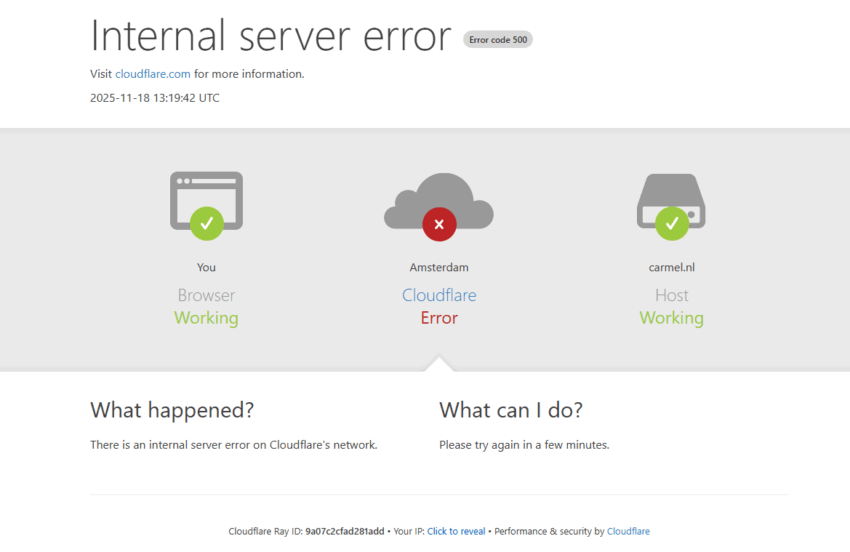 Cloudflare offline storing legt alle websites plat
